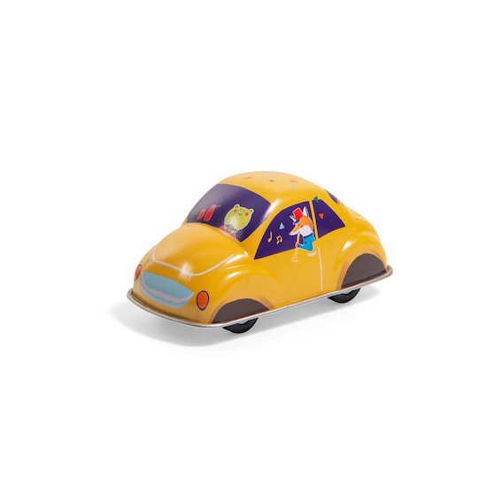 Moulin Roty Nouvelle voiture à friction  Les jouets métal JAUNE 8,5x4,5x4 Moulin Roty Nouvelle voiture à friction  Les jouets métal JAUNE 8,5x4,5x4