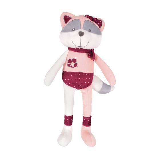 Trois Kilos Sept Grande peluche Olga Rose/Blanc/Pourpre 40 cm