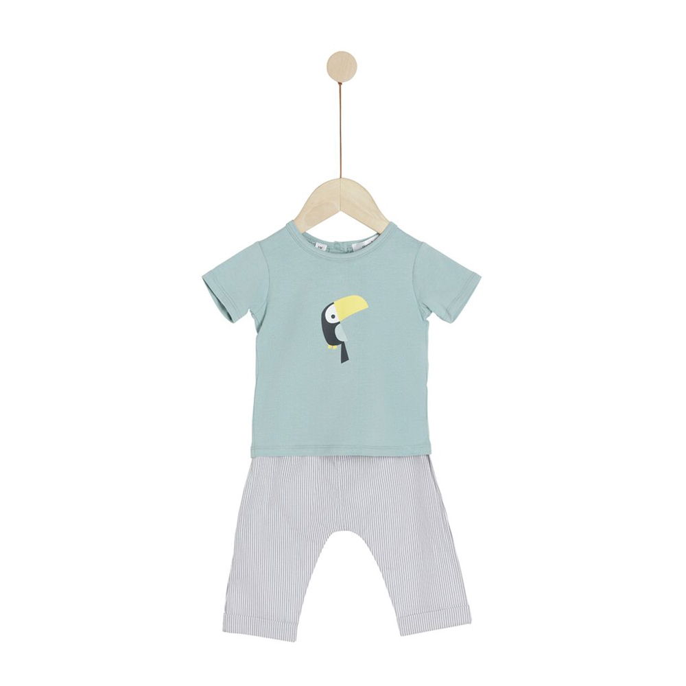 Marèse - Ensemble pantalon avec Tee-shirt Sous le citronnier GRIS Marèse