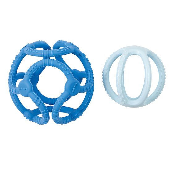 Nattou Set 2 balles silicone Bleu Pétrol 