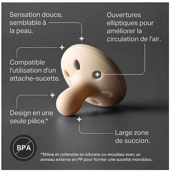 Tommee Tippee Lot de 2 Sucettes imitant le sein maternel Multicolore  Tommee Tippee Lot de 2 Sucettes imitant le sein maternel Multicolore