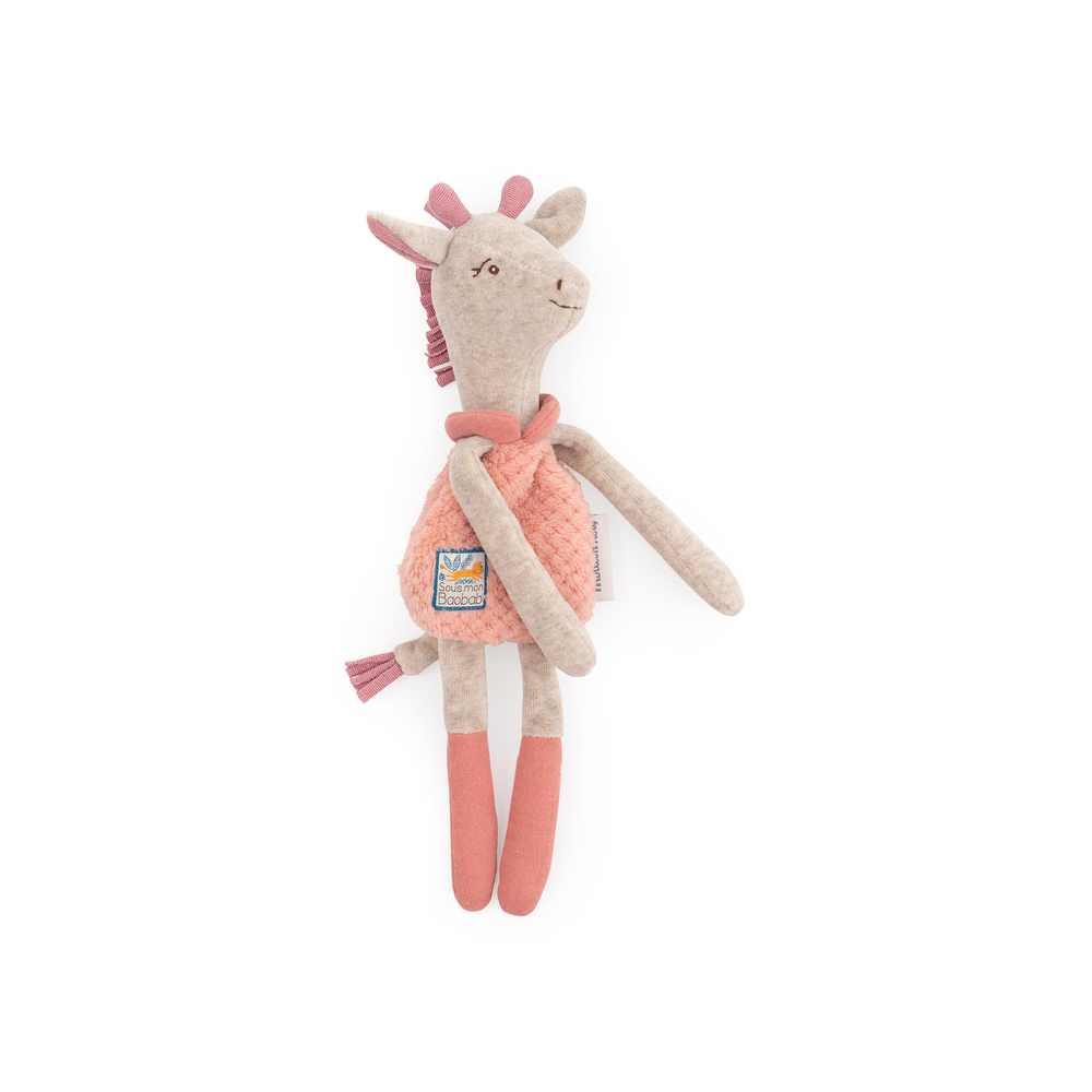 Doudou-hochet girafe Sous mon baobab MULTICOLORE Moulin Roty