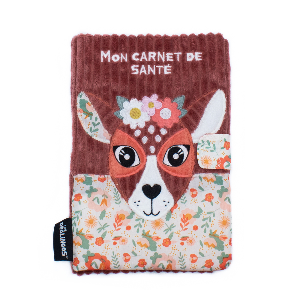 LES DEGLINGOS - Protège Carnet de Santé Melimelos La Biche ROUGE Les Déglingos