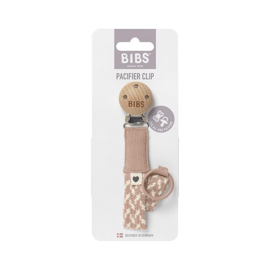 BIBS Attache Tétine Tressée Blush/Ivory  BIBS Attache Tétine Tressée Blush/Ivory