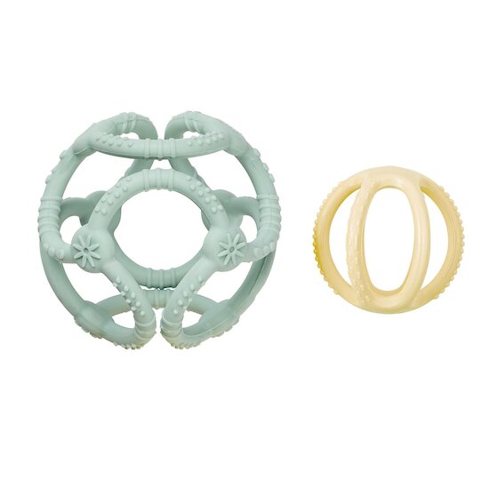 Nattou Set de 2 balles silicone Vert  Nattou Set de 2 balles silicone Vert