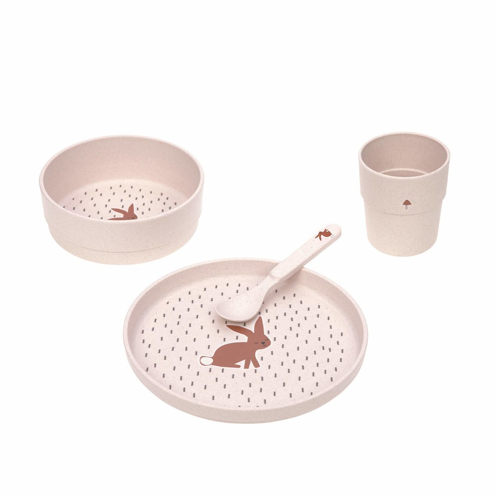 Lässig - Coffret repas Little Forest Lapin ROSE Lässig