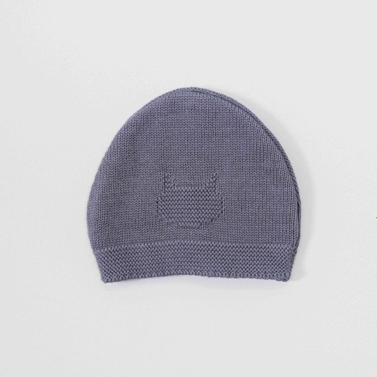 La Manufacture de layette Bonnet Tout Petits Chats Bleu Orage Naissance