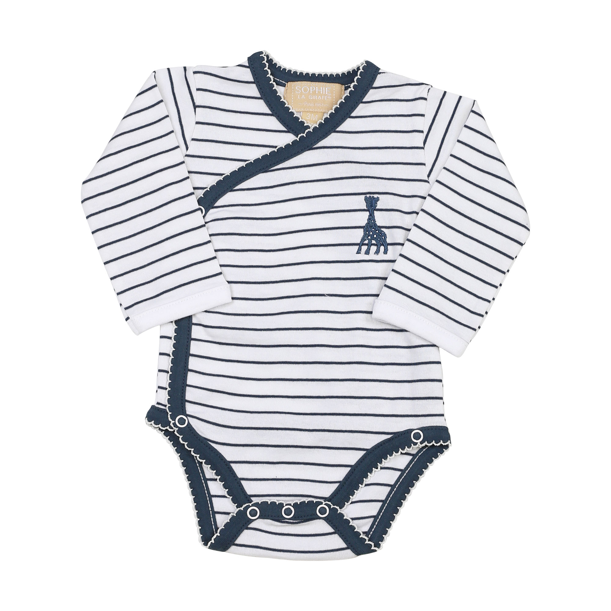 Sophie la Girafe - Body Croisé F Rayures BLANC Sophie la girafe
