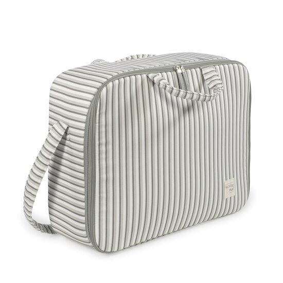 Walking Mum Valise Botton Rayures Beige  Walking Mum Valise Botton Rayures Beige