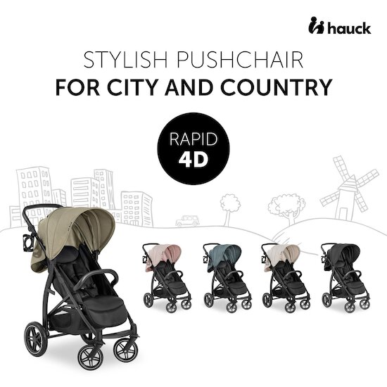 Hauck Poussette Rapid 4D Classic Beige  Hauck Poussette Rapid 4D Classic Beige