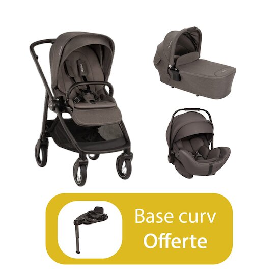 Nuna Pack Poussette trio Swiv Thunder + nacelle Lytl + coque Arra Flex = base curv offerte  