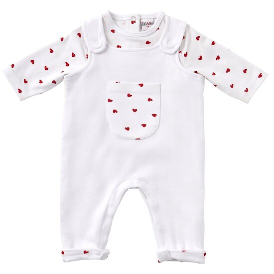 BB&Co Ensemble mixte tee-shirt avec salopette Ma Petite Layette 1 mois