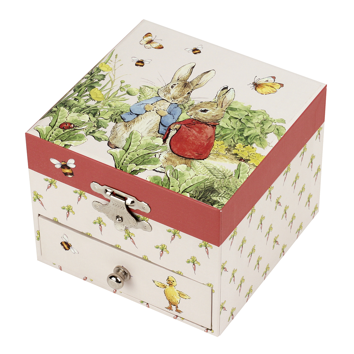 Trousselier - Boîte à musique Cube Peter Rabbit - Carotte ROUGE Trousselier