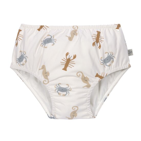 Lässig Maillot de bain couche Animaux de la mer Blanc 3-6 mois