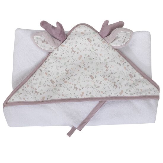 Domiva Cape de bain lilas + gant de toilette  75x75 cm