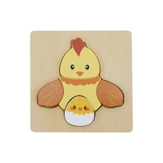 Trousselier Petit puzzle bois Poule  Trousselier Petit puzzle bois Poule