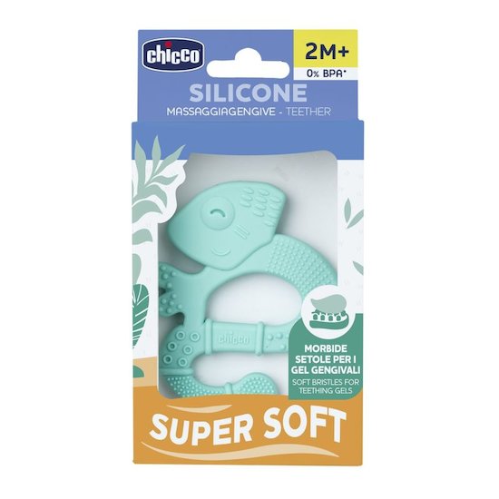 Chicco Anneau de dentition Soft&Clean Iguane bleu 2 mois+ Chicco Anneau de dentition Soft&Clean Iguane bleu 2 mois+