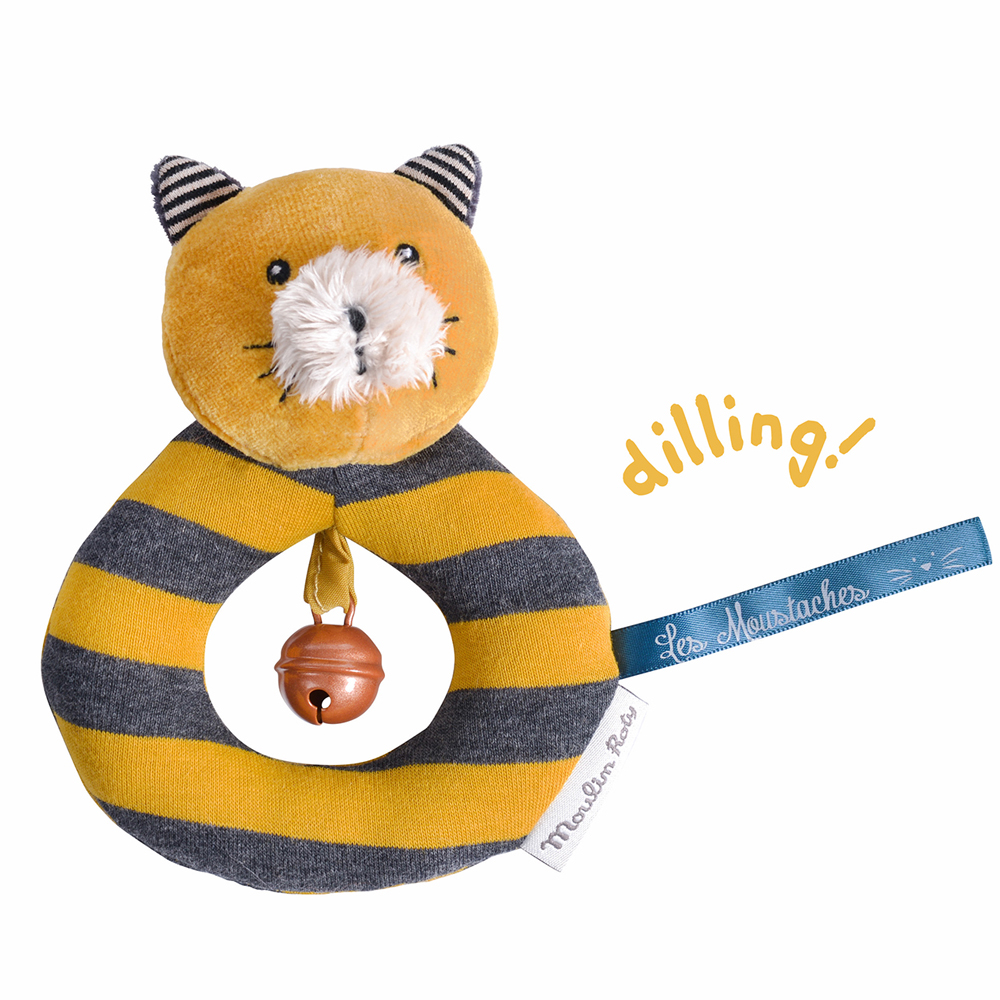 MOULIN ROTY - Anneau-hochet chat Lulu Les Moustaches MULTICOLORE Moulin Roty