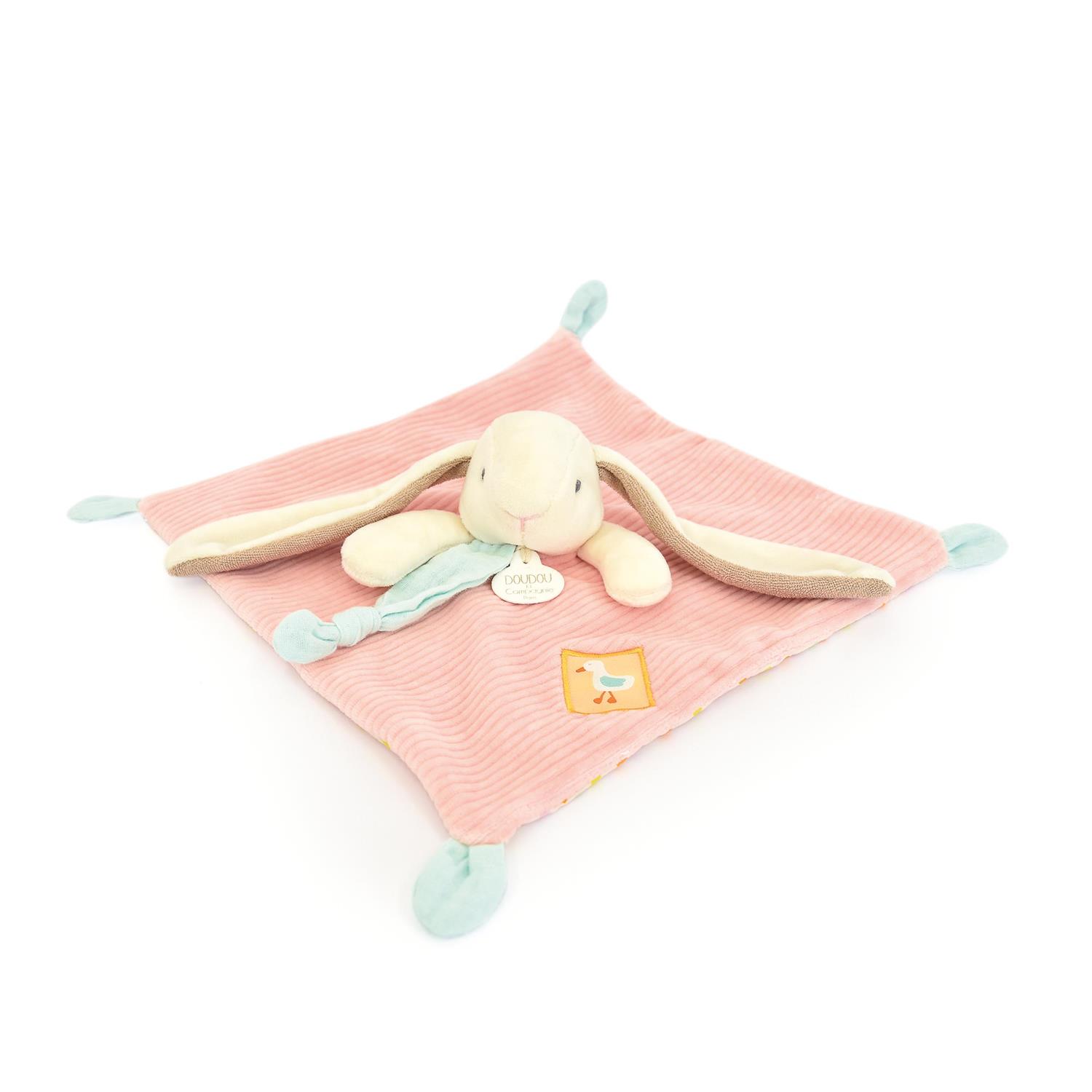 Doudou & Compagnie - Doudou Lapin ciboulette ROSE Doudou & Compagnie