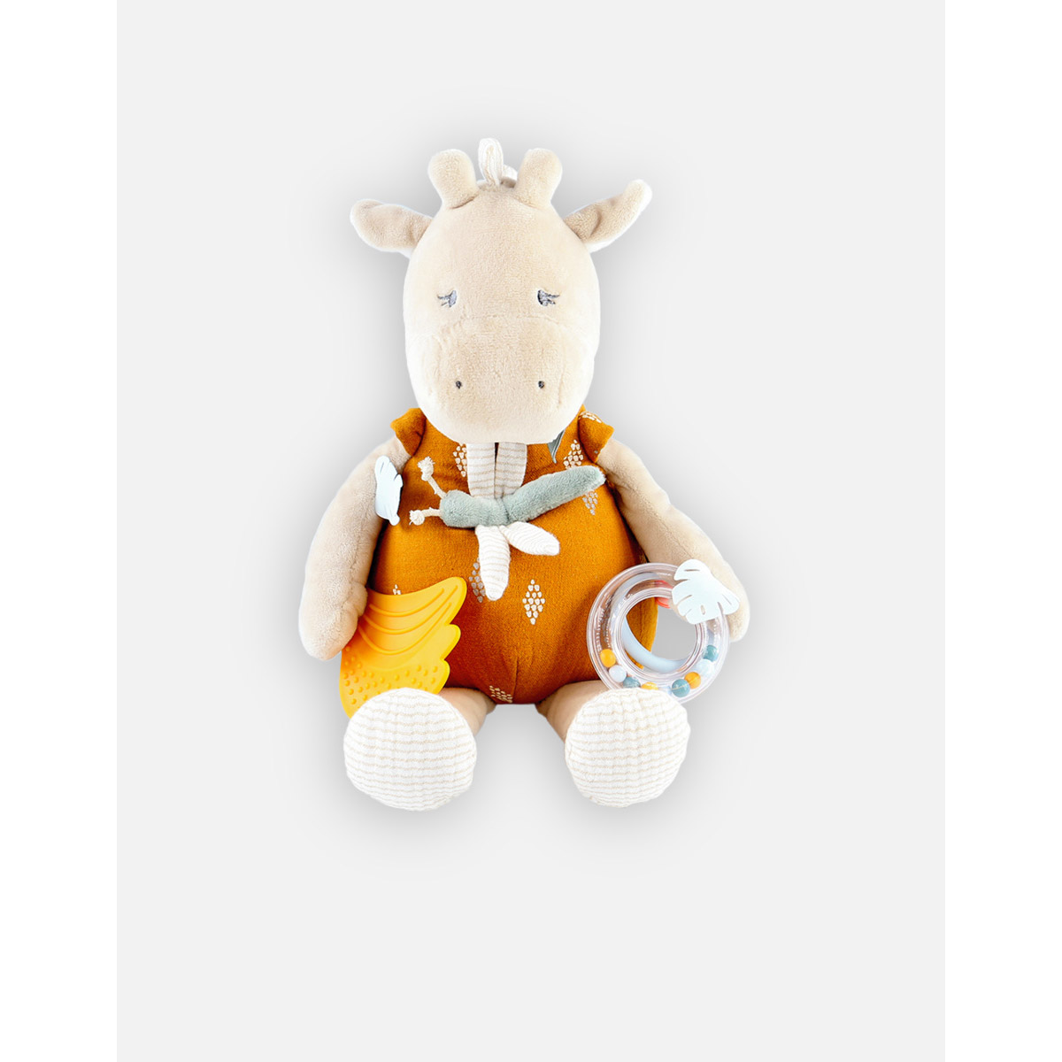 Noukie's - Peluche d'activités Girafe Tiga Tiga & Stegi JAUNE Noukie's