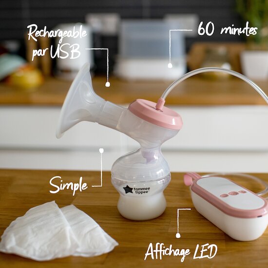 Tommee Tippee Tire-lait électrique Made for Me blanc  Tommee Tippee Tire-lait électrique Made for Me blanc