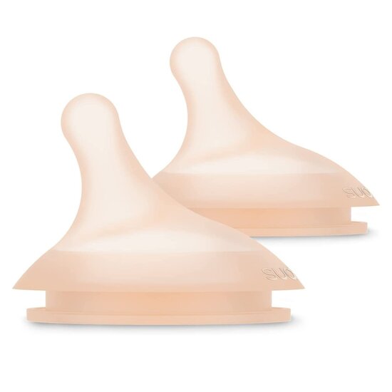 Suavinex 2 Tétines pour biberon anti-colique Zero.Zero Blanc  