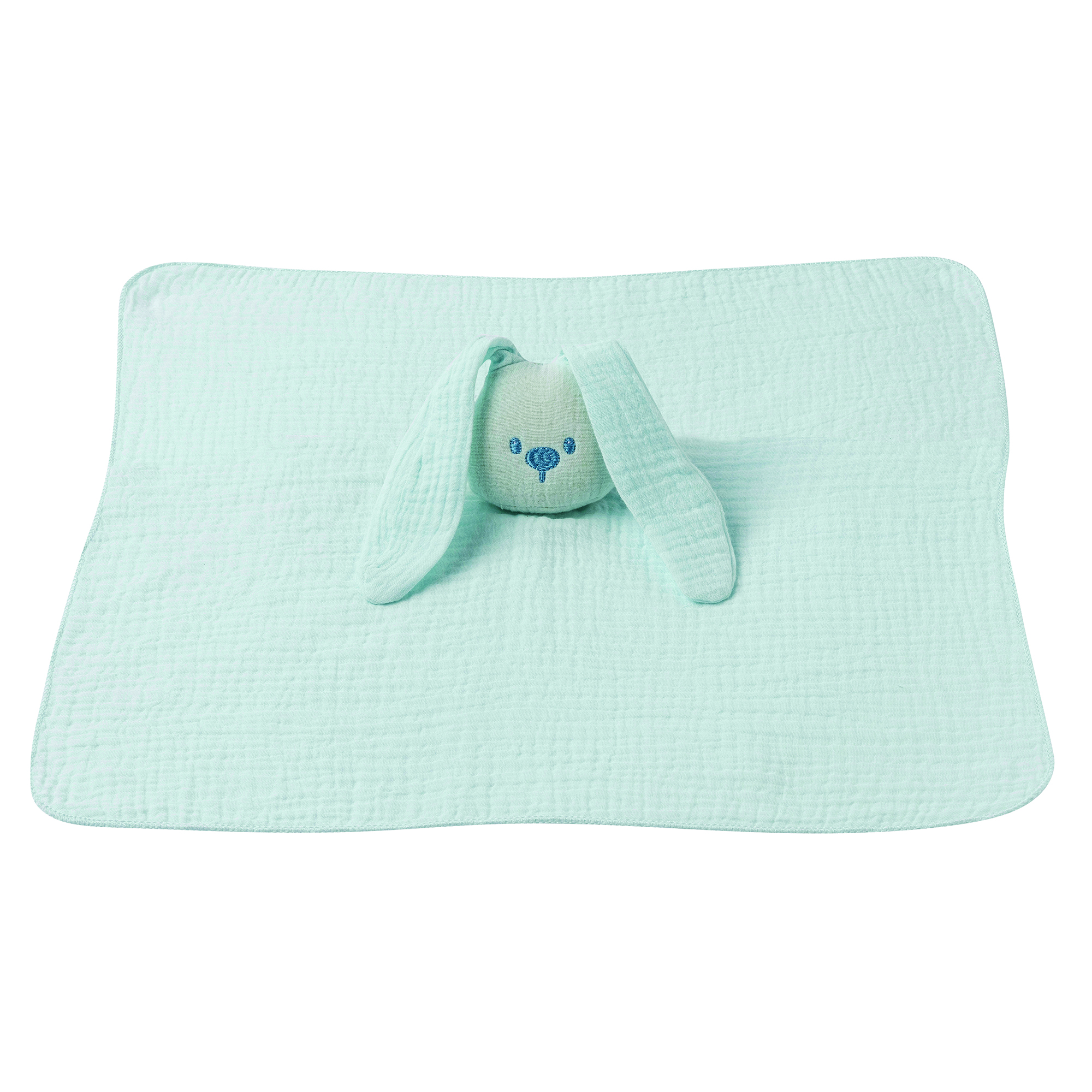 Doudou tissu lange aqua blue BLEU Nattou