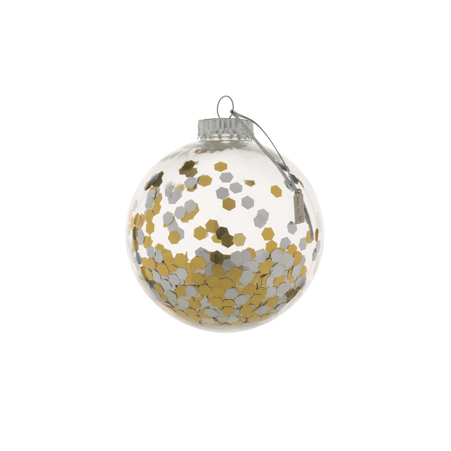 Kit boule de Noël transparente à décorer BLANC Baby Art