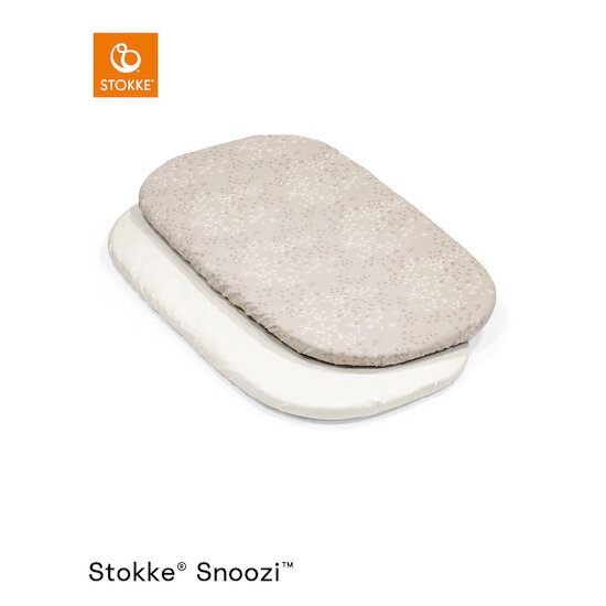 Stokke 2 draps-housses pour berceau Snoozi vanille 