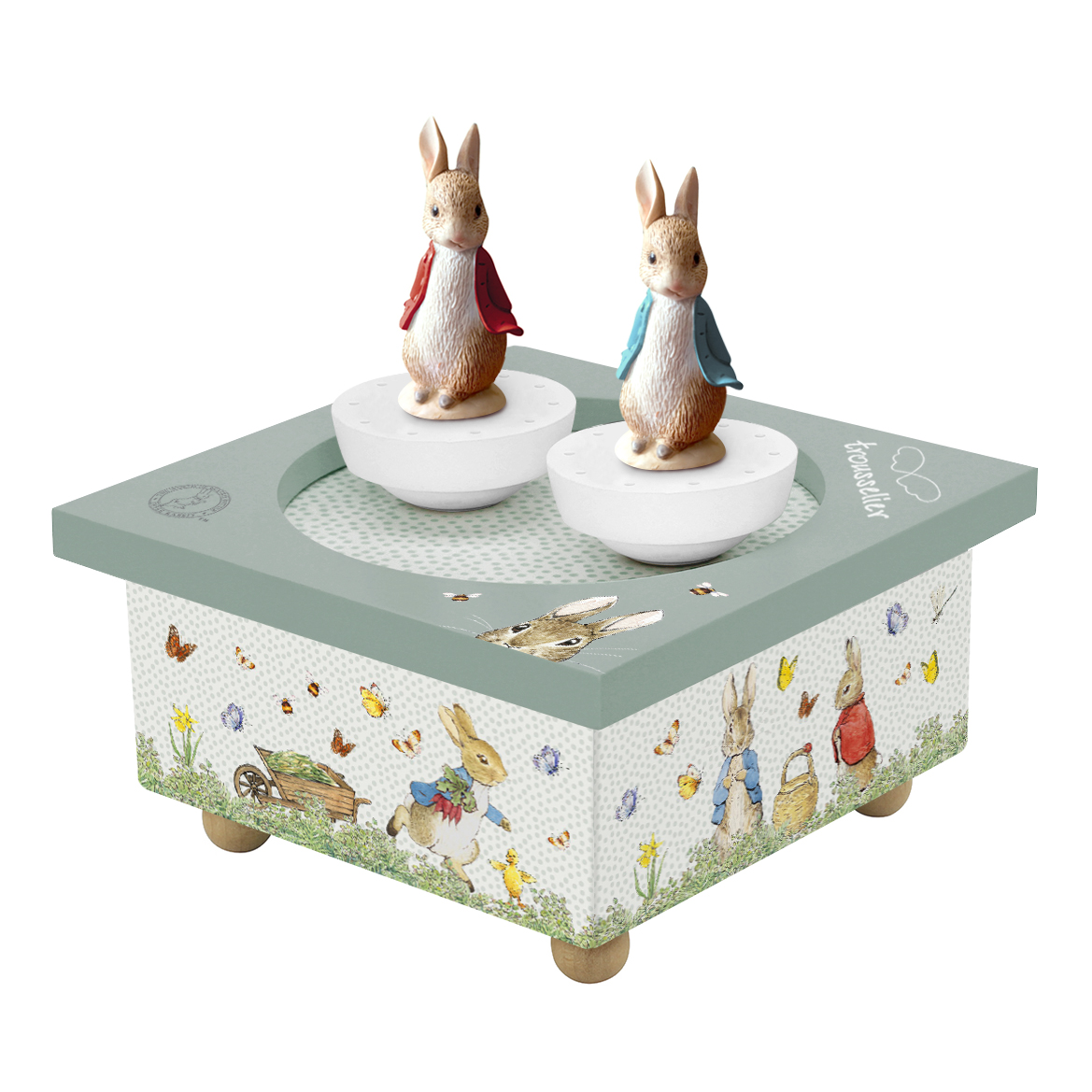 Trousselier - Boîte à musique magnétique Peter Rabbit VERT Trousselier