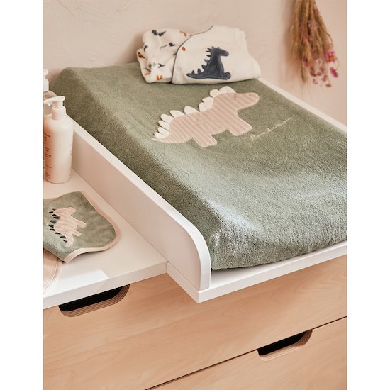 Noukie's Matelas à langer Avec Housse Eponge Tiga & Stegi Vert  Noukie's Matelas à langer Avec Housse Eponge Tiga & Stegi Vert