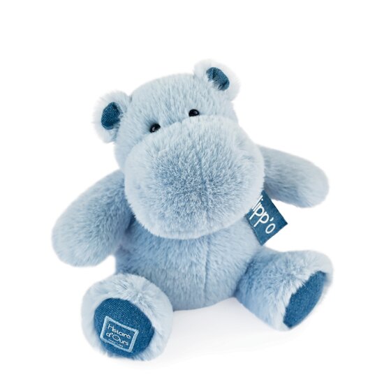 Histoire d'Ours Hippopotame Bleu Jean 25 cm