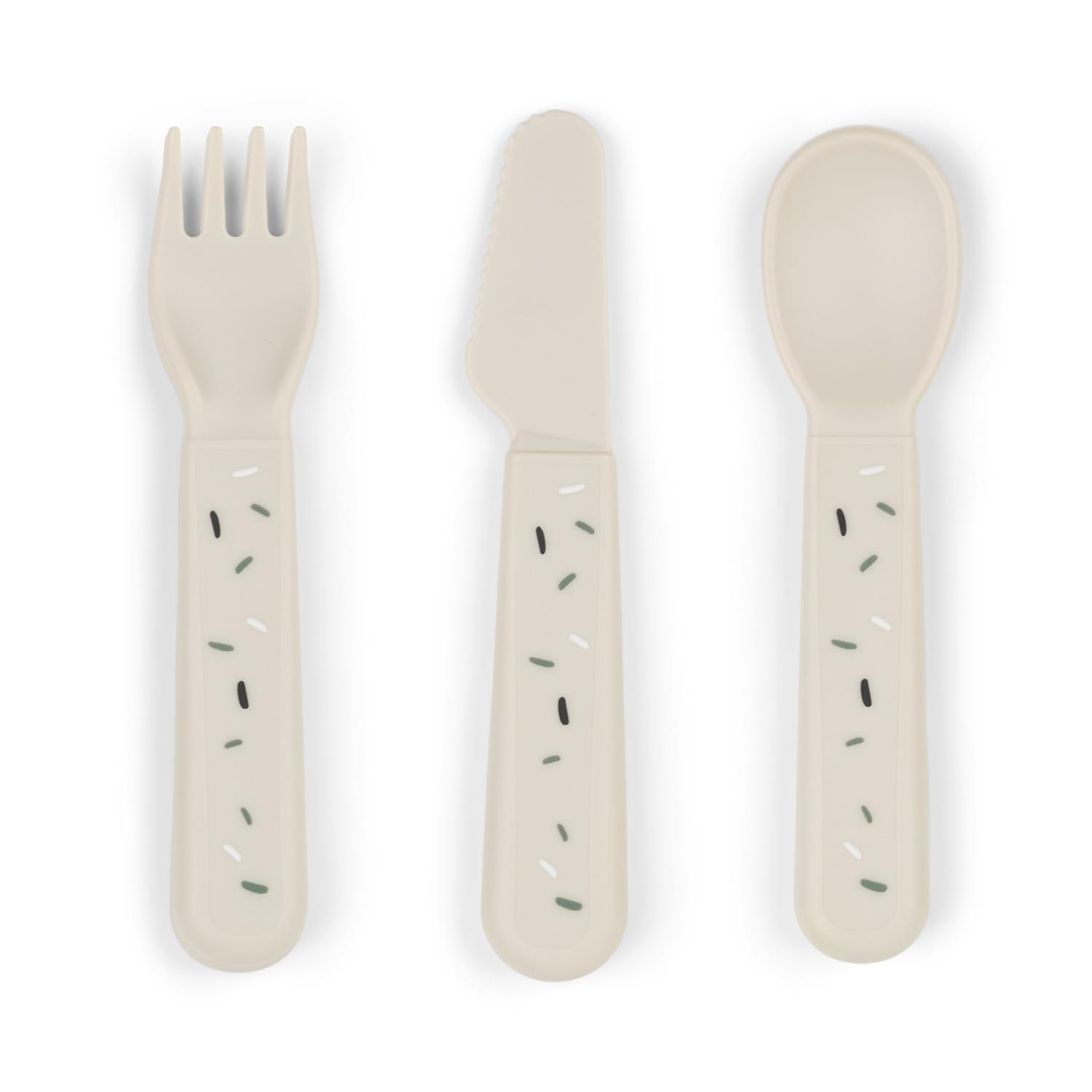 Lot de 3 Couverts Foodie Confetti BEIGE Done by Deer