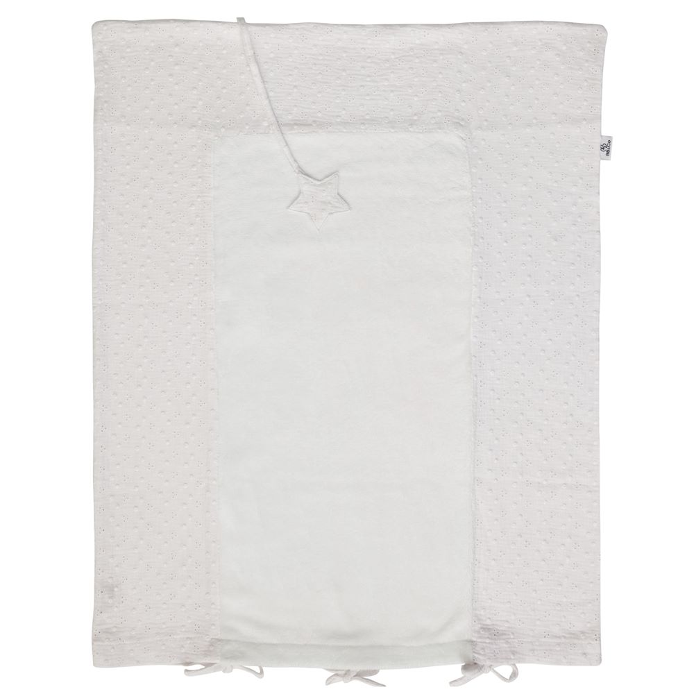 BB & Co - Housse de matelas à langer BLANC BB&Co