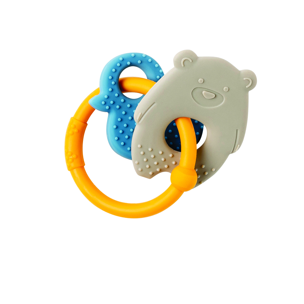 Nattou - Anneau de dentition en silicone JAUNE Nattou