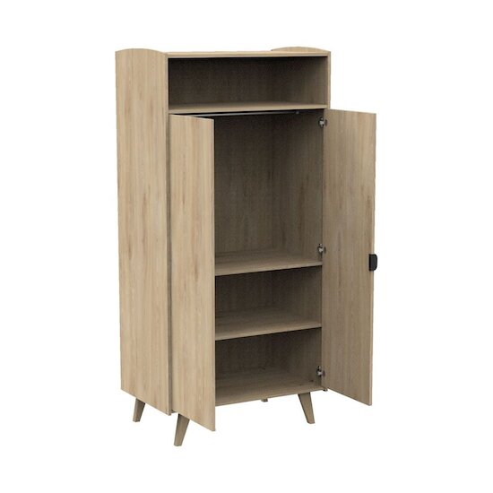 Sauthon Armoire 2 portes Mia Hêtre Charme  Sauthon Armoire 2 portes Mia Hêtre Charme
