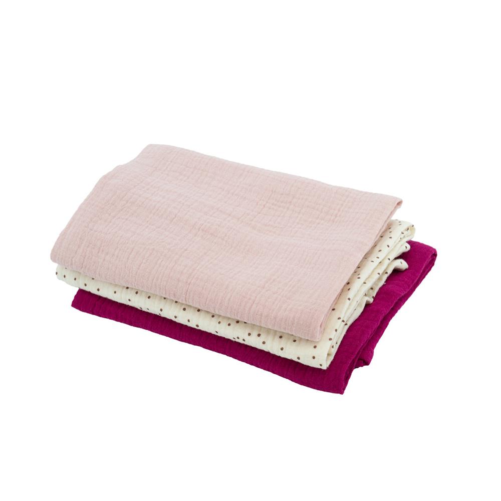 Domiva - Lot 3 Langes Mousseline MULTICOLORE Domiva