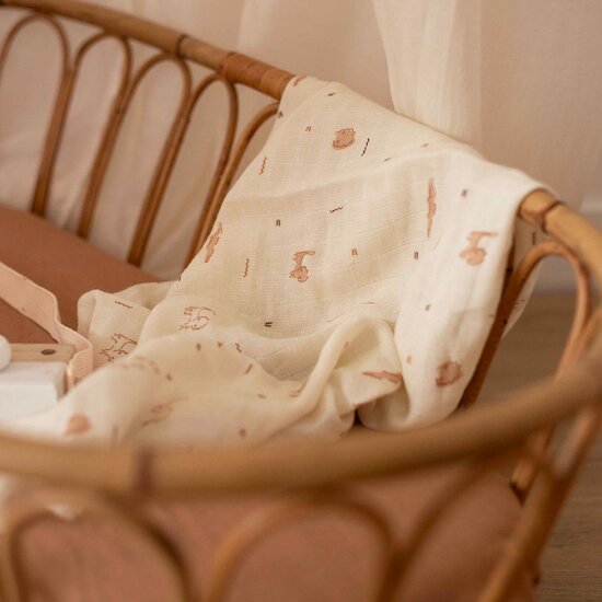 Trois Kilos Sept Lot de 3 langes Tam Tam Sable 70x70 cm