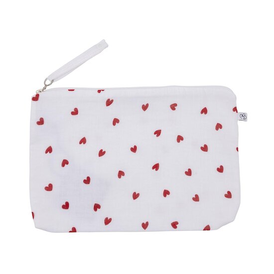 BB&Co Baby trousse coeurs Blanc/ Rouge 