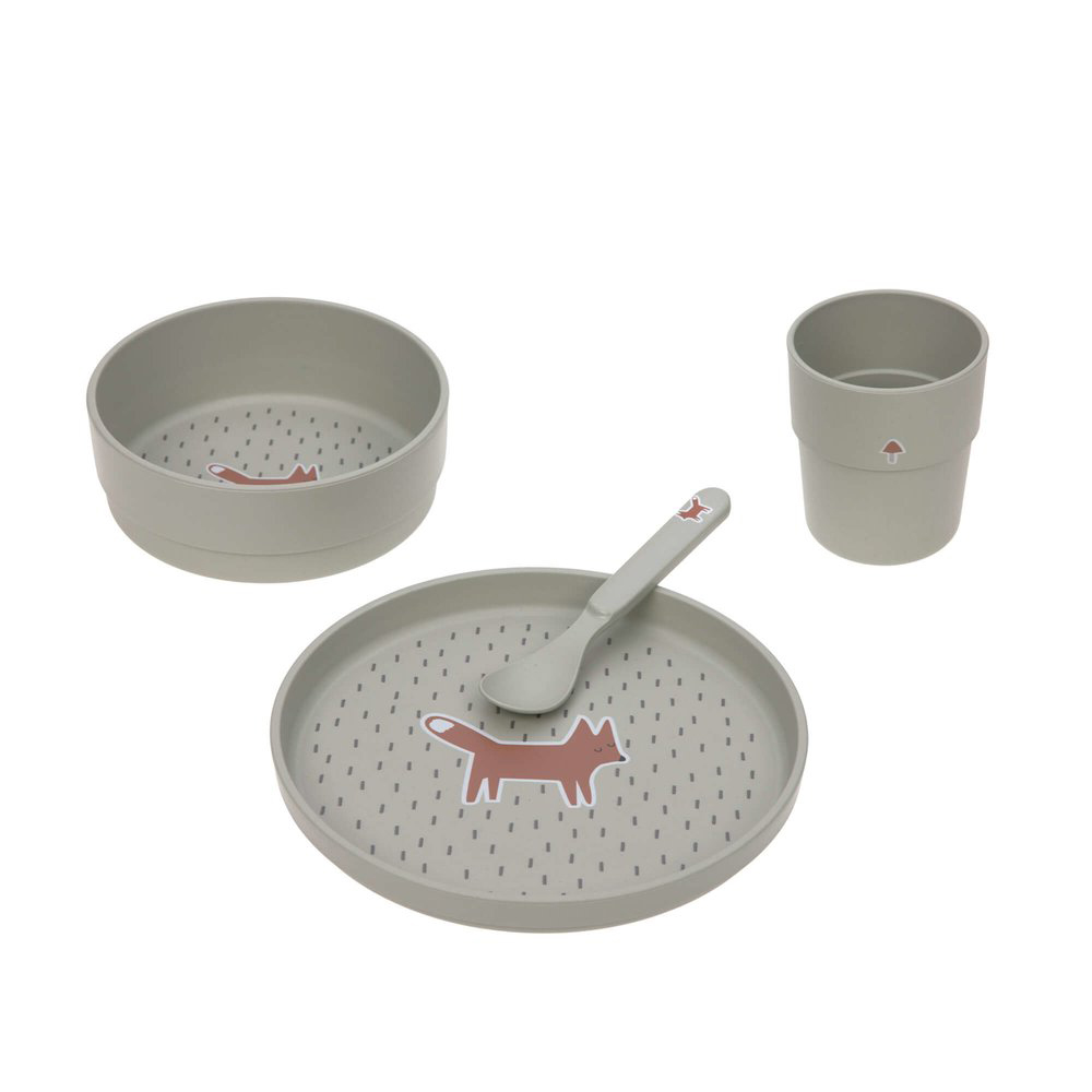 Lässig - Coffret repas Little Forest Renard VERT Lässig