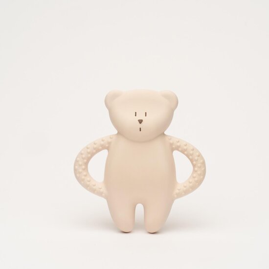 Moonie Jouet de dentition ourson en caoutchouc naturel Rose  Moonie Jouet de dentition ourson en caoutchouc naturel Rose