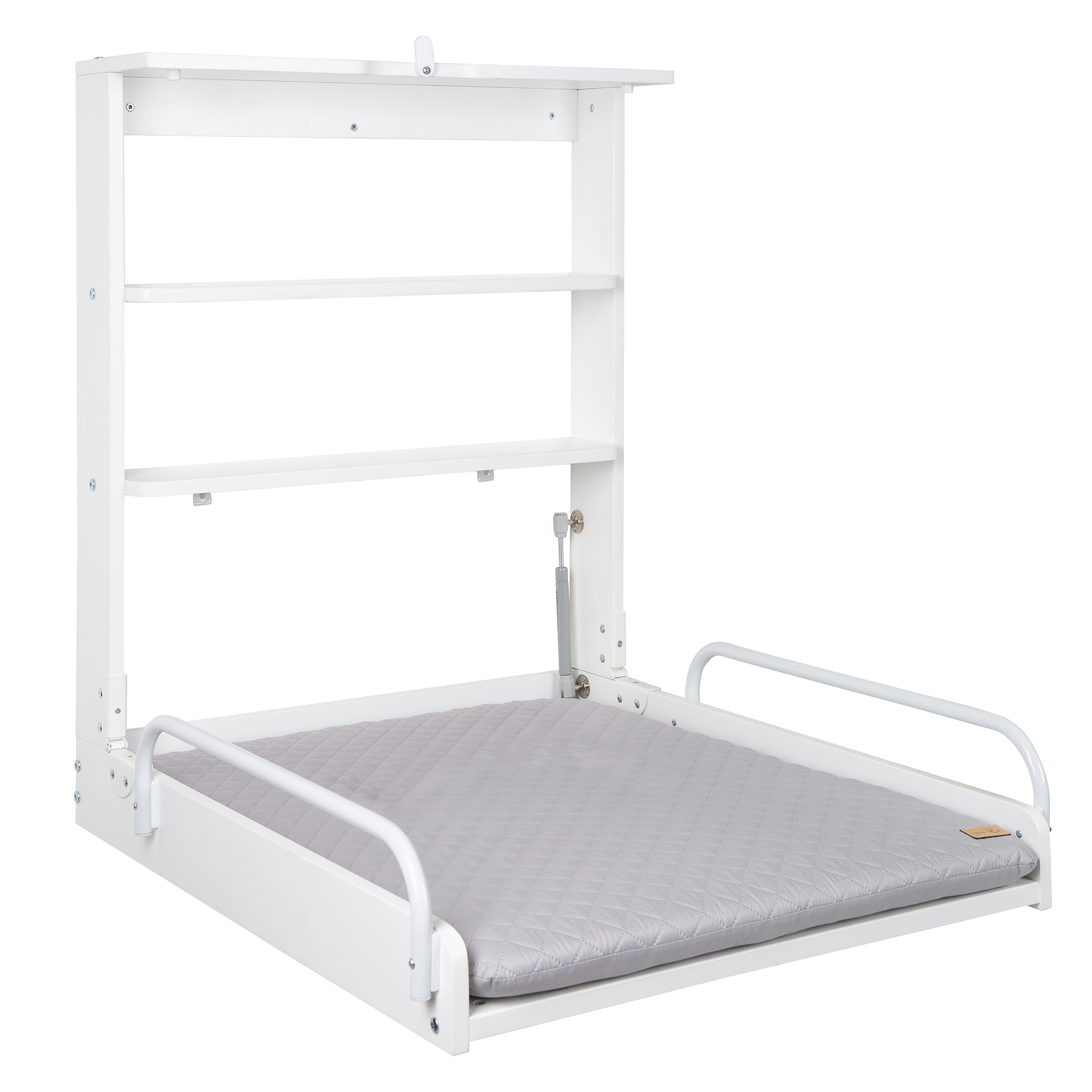 Table à langer murale pliable avec matelas BLANC Roba