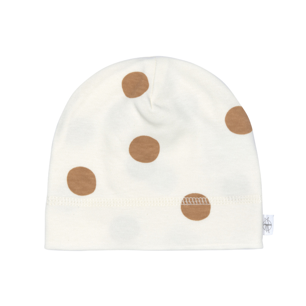 Lässig - Bonnet Interlock GOTS Big Dots BLANC Lässig
