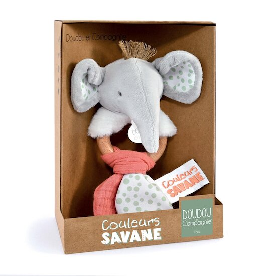 Doudou & Compagnie Hochet Elephant  15 cm Doudou & Compagnie Hochet Elephant  15 cm