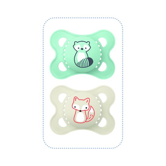 MAM 2 sucettes silicone Original Nature Panaché 