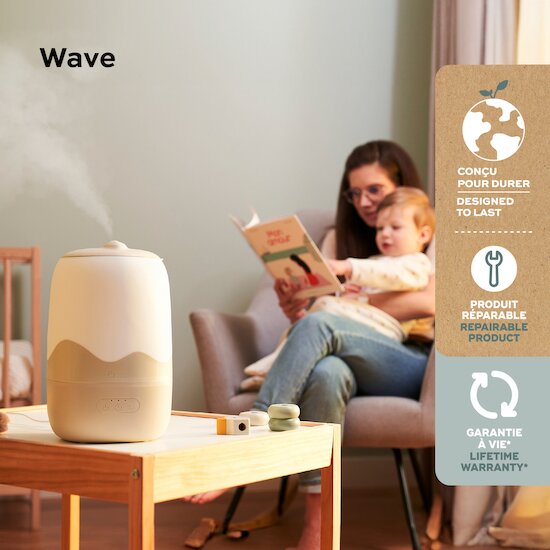 Babymoov Humidificateur wave Vert/Vert Minéral/Blanc  Babymoov Humidificateur wave Vert/Vert Minéral/Blanc