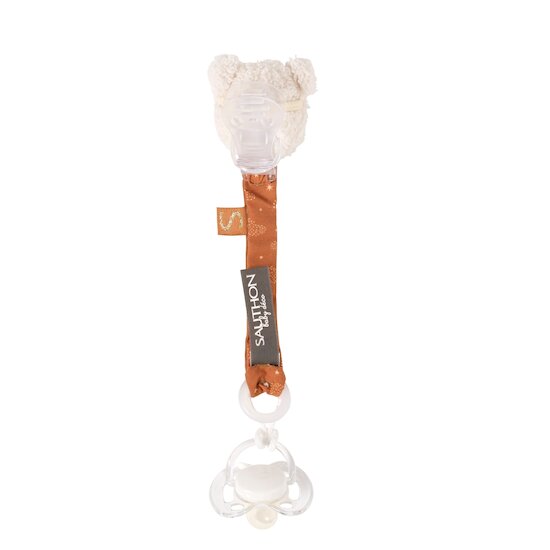 Sauthon Attache sucette ourson Orsino Beige  Sauthon Attache sucette ourson Orsino Beige