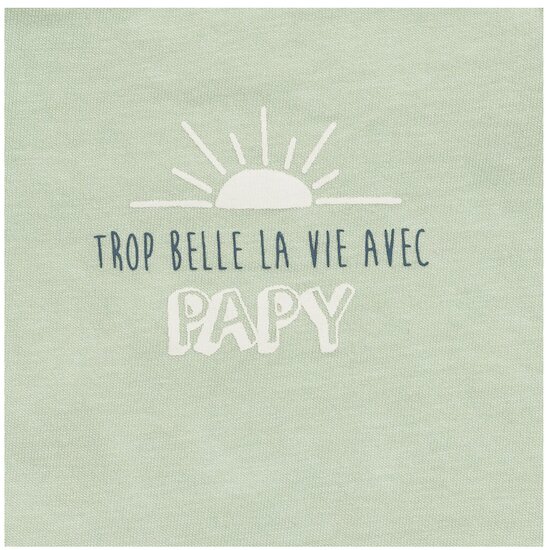 P’tit bisou Body manches longues Papy Vert Cloud  P’tit bisou Body manches longues Papy Vert Cloud