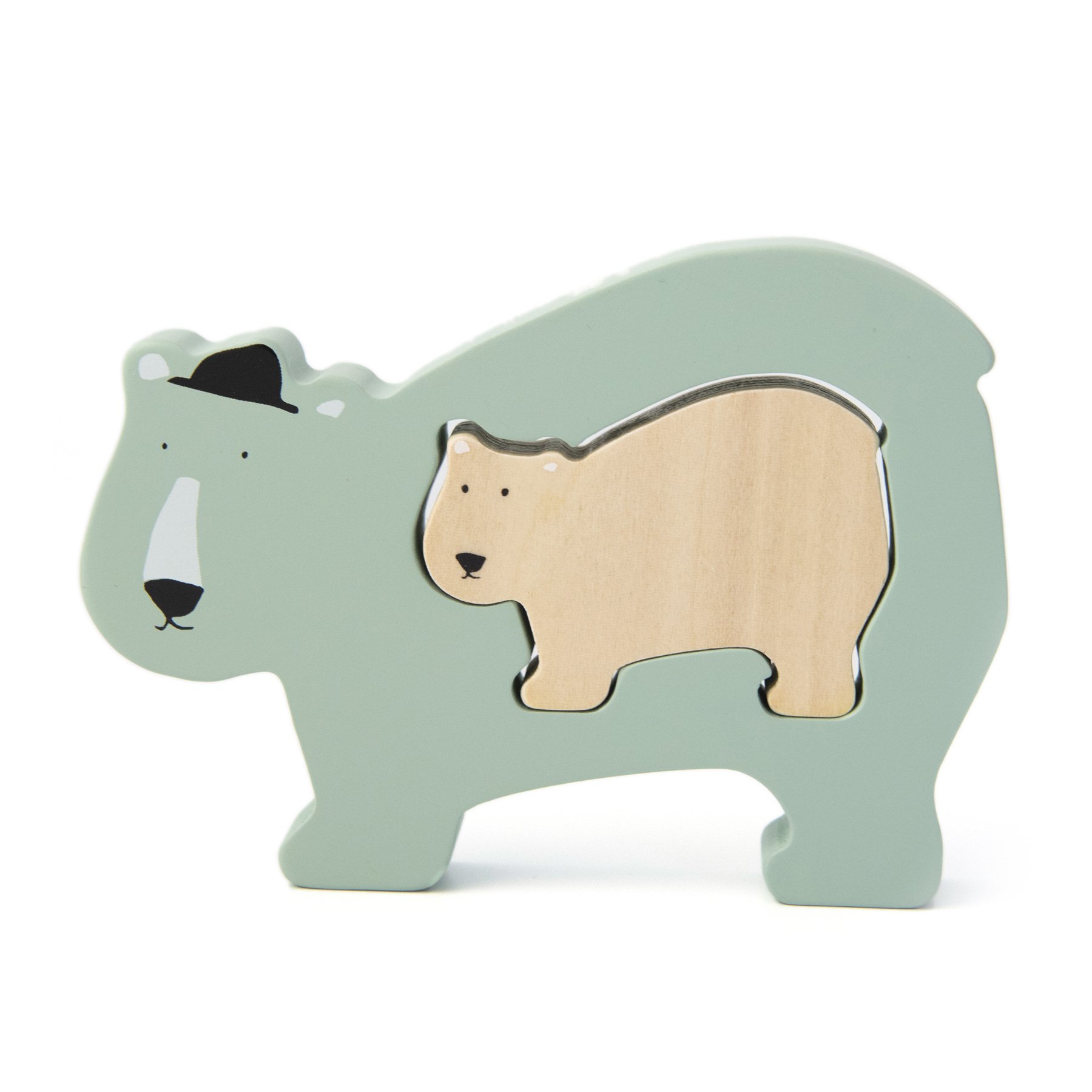TRIXIE - Puzzle bébé en bois - Mr. Polar Bear MULTICOLORE Trixie