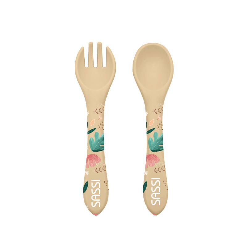 Sassi Junior - Cuillere et fourchette BEIGE Sassi Junior